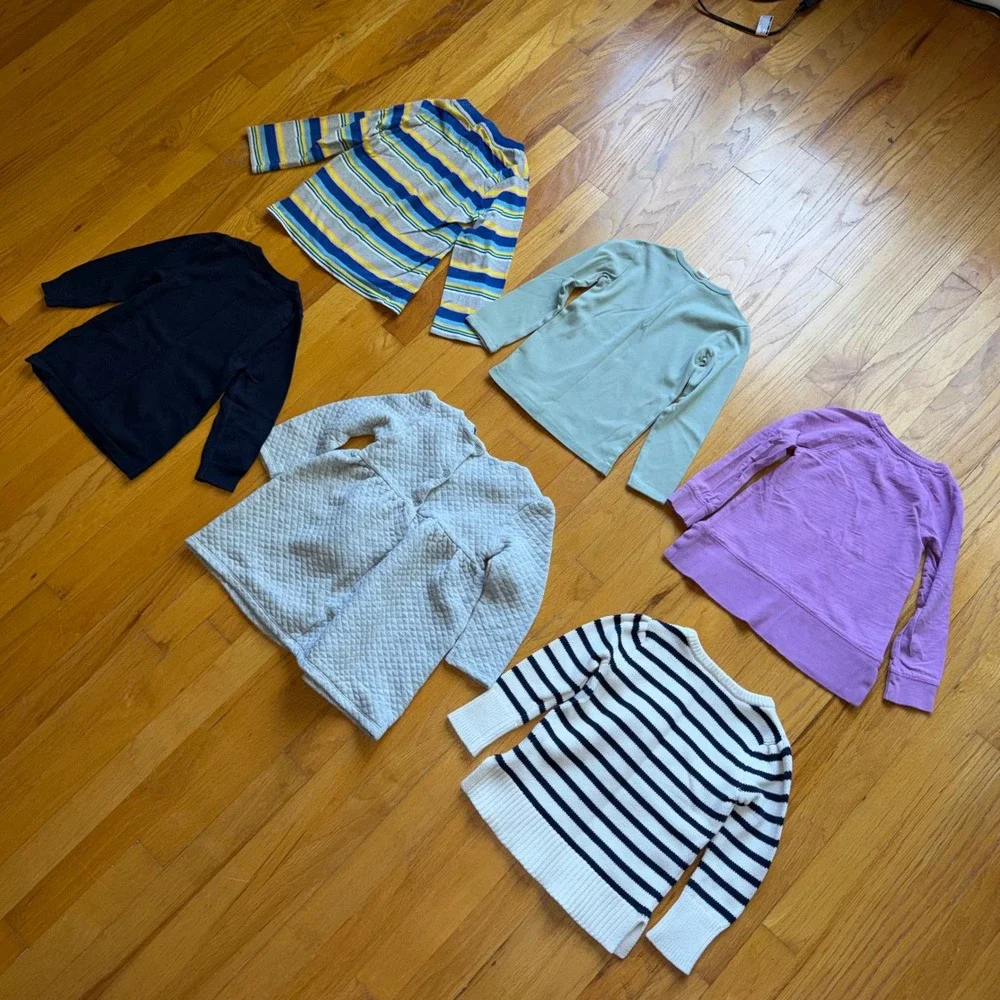 Toddler Girls 6pc Lot Gap H&M Benetton Primary Tops Dress Sweater 3T Fall Bundle